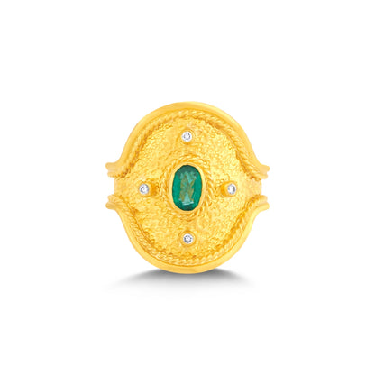 Grand Etruscan Shield Ring