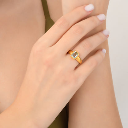 Aquamarine Ocean Ring