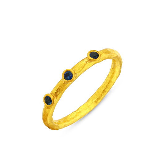 3 Stone Sapphire Ring