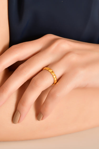 Golden Pyramids Ring