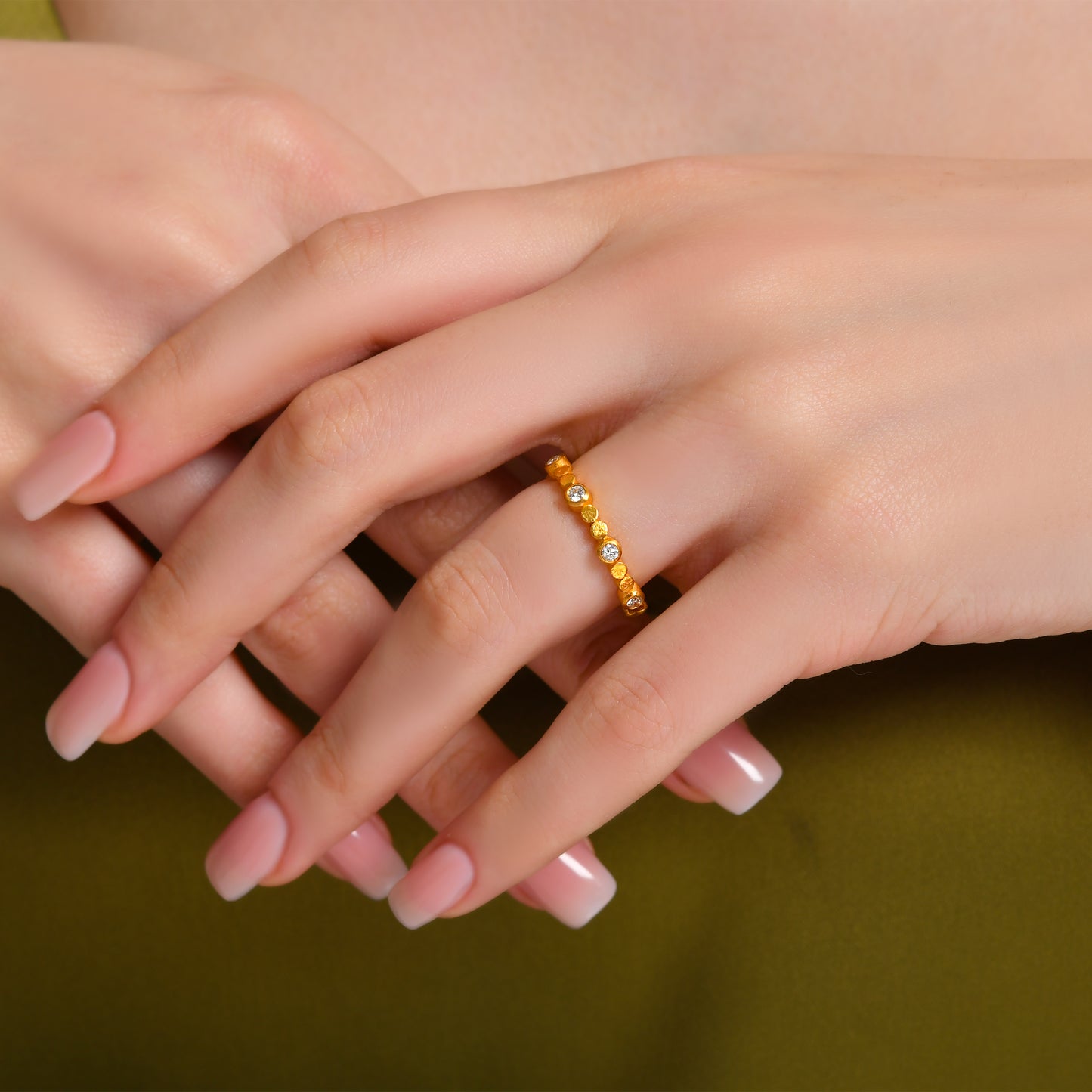 Intermittent Design Diamond Ring