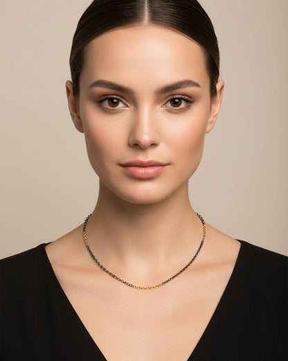 Two-Tone Rolo Link Necklace