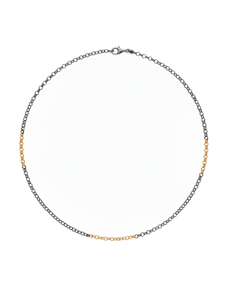 Two-Tone Rolo Link Necklace