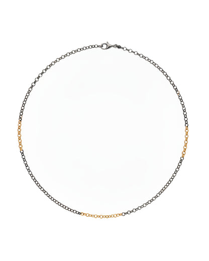 Two-Tone Rolo Link Necklace