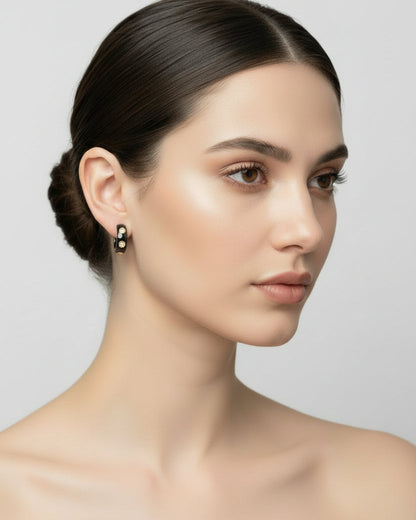 Anatolia Diamond Dotted Mini Hoop Earring