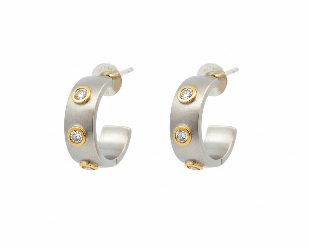Anatolia Diamond Dotted Mini Hoop Earring