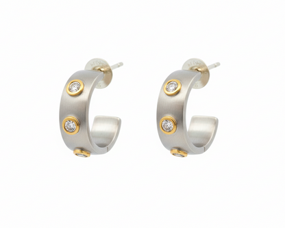 Anatolia Diamond Dotted Mini Hoop Earring