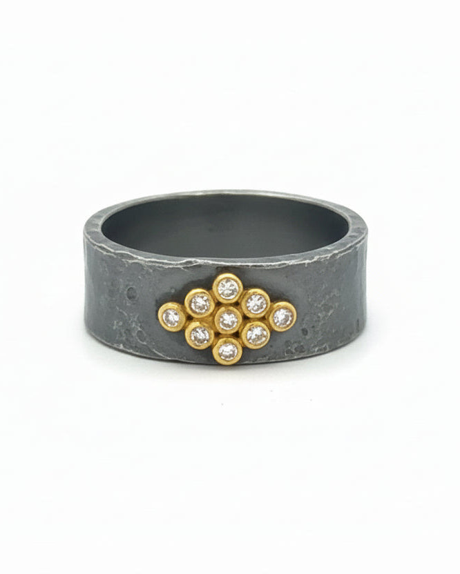 Anatolia Diamond Cluster Band Ring