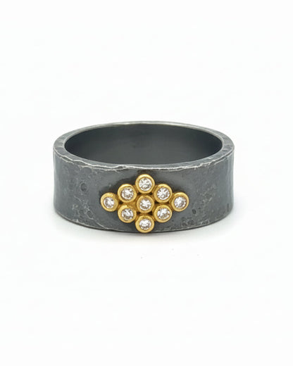 Anatolia Diamond Cluster Band Ring