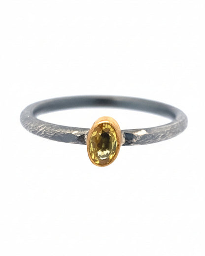 Two-Tone Yellow Sapphire Ring