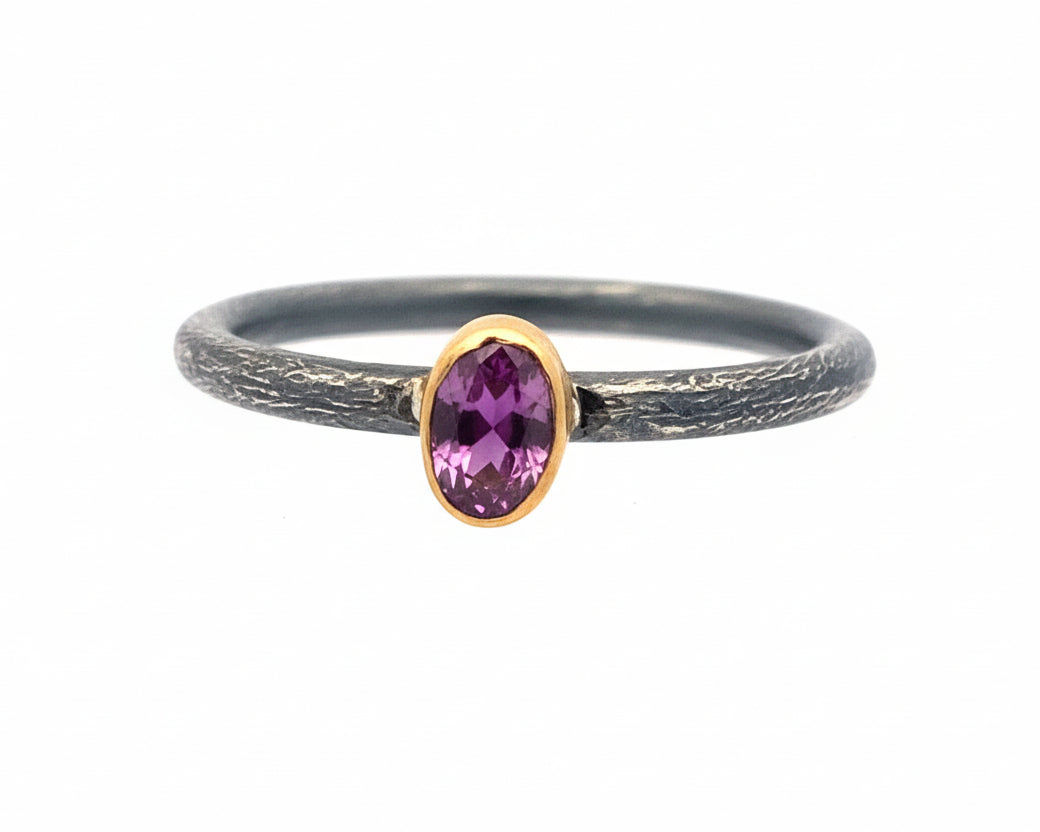 Two- Tone Purple Sapphire Ring
