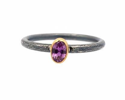 Two- Tone Purple Sapphire Ring