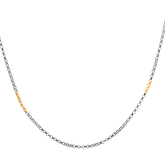 Two-Tone Rolo Link Necklace