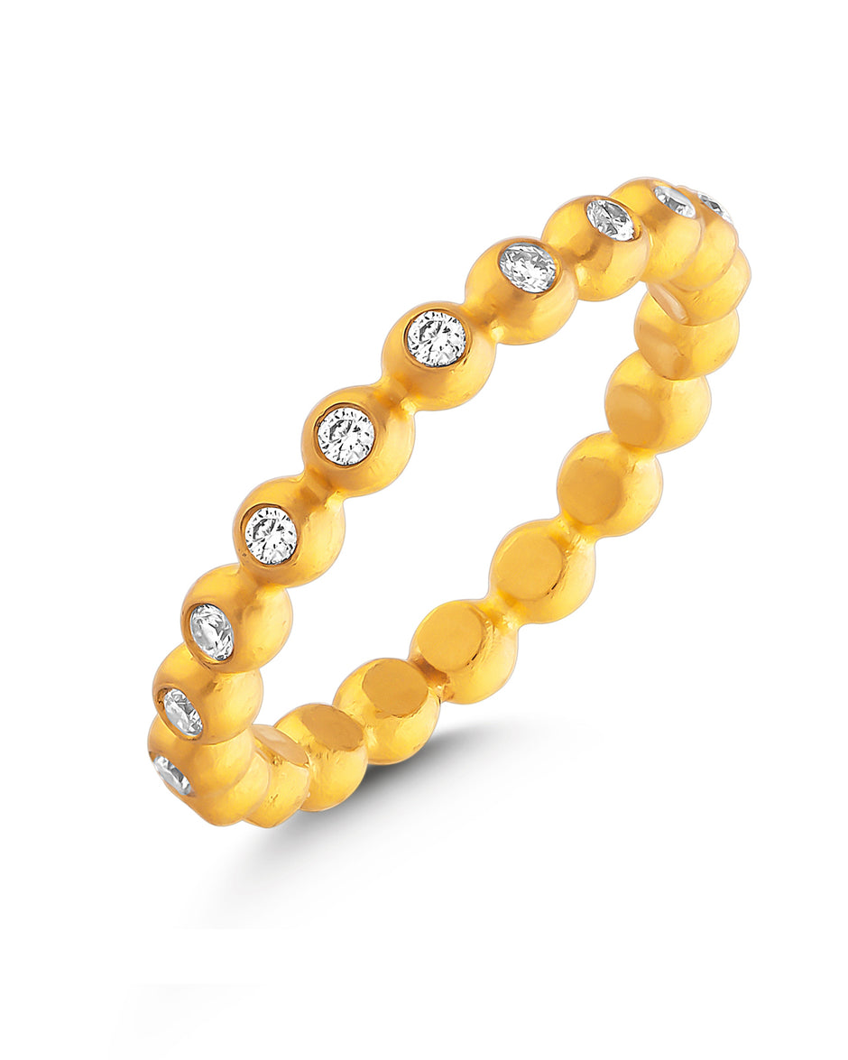 Anatolia by Cevherun 24K Gold Accented 0.12ctw Diamond Circles Earrings main image 1