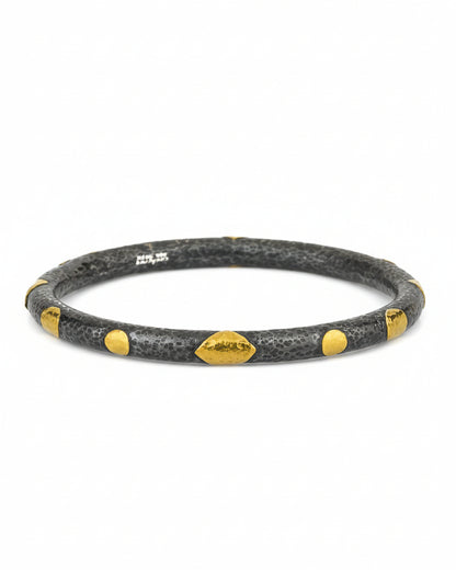 Spotted Gold Silver Bracelet