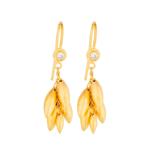 Dangling Cluster Bud Drop Earring