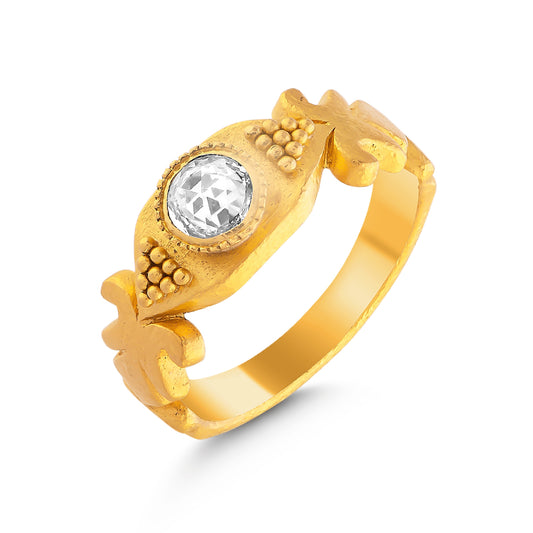 Rose Cut Sculpted Silhouette Ring