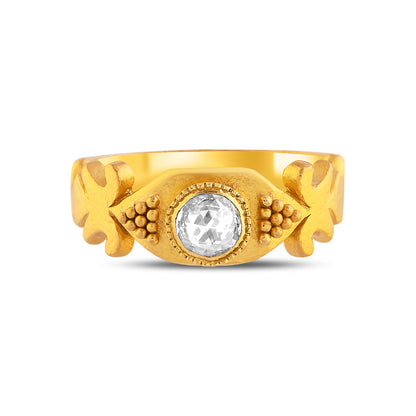 Rose Cut Sculpted Silhouette Ring
