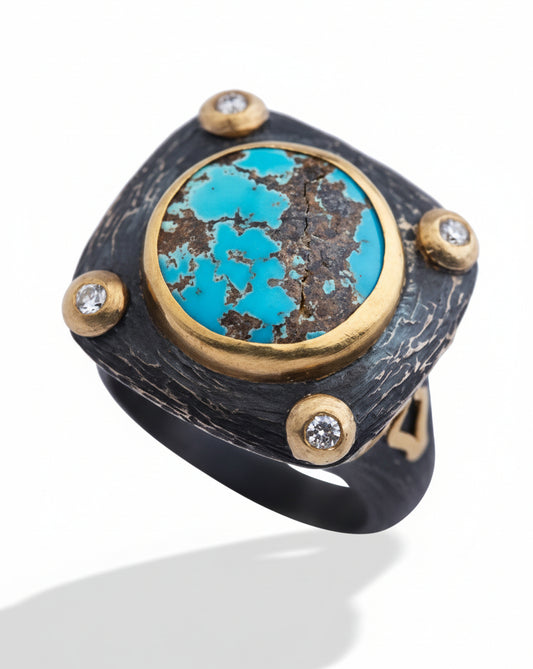 Anatolia 4 Points Turquoise Ring