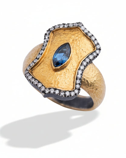 Two-Tone Shield Ring