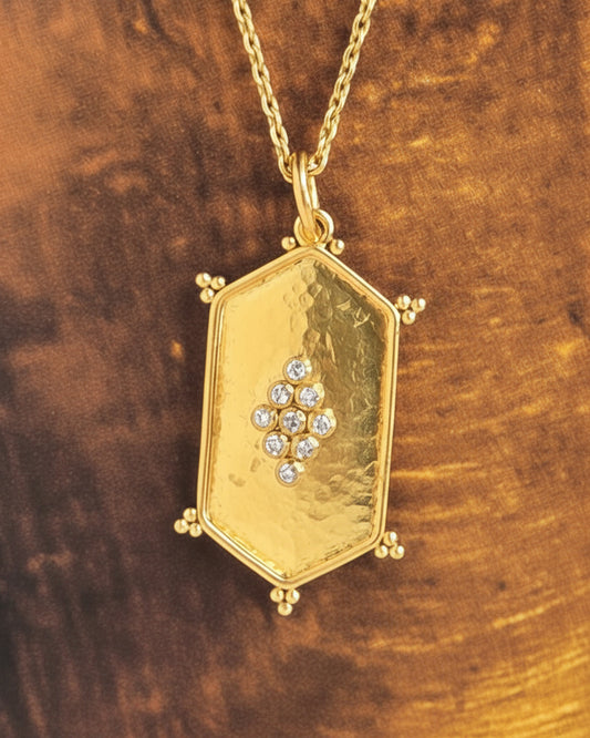 Hexagon Shield Pendant