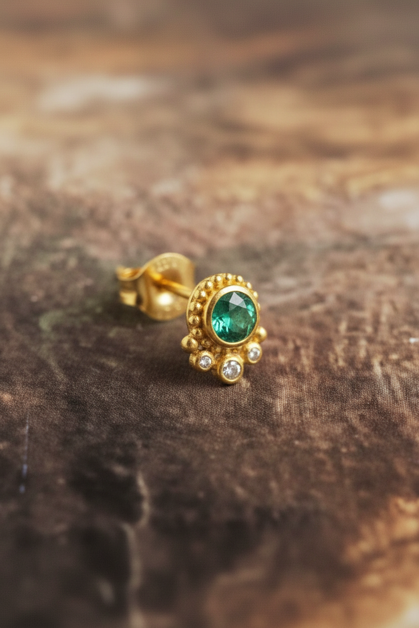 Bloom Pendant with Diamond Accents - Gemstone or Diamond